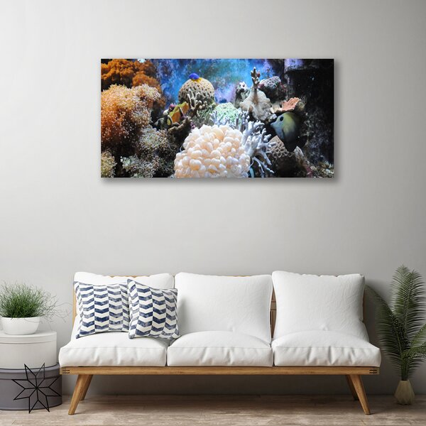 Quadro su tela Natura della barriera corallina 100x50 cm