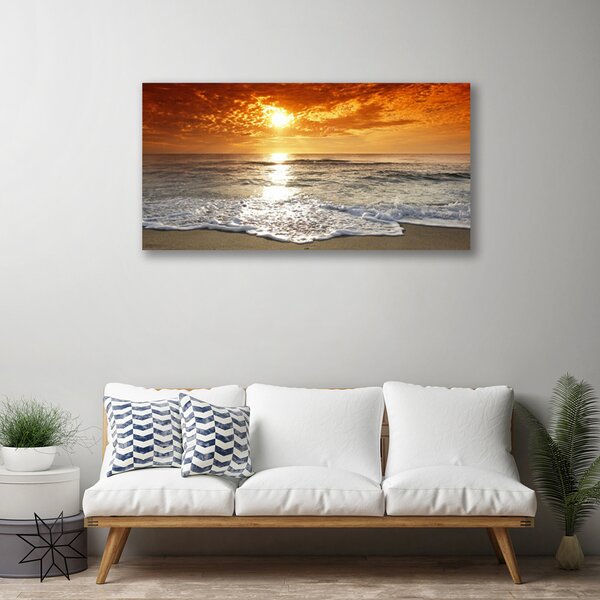 Quadro su tela Mare, sole, paesaggio 100x50 cm