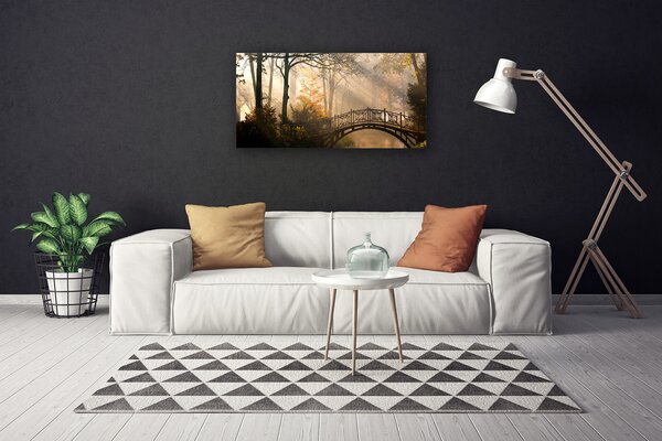 Quadro su tela Architettura del ponte della foresta 100x50 cm