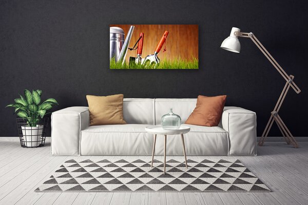 Quadro su tela Strumenti per la natura dell'erba 100x50 cm