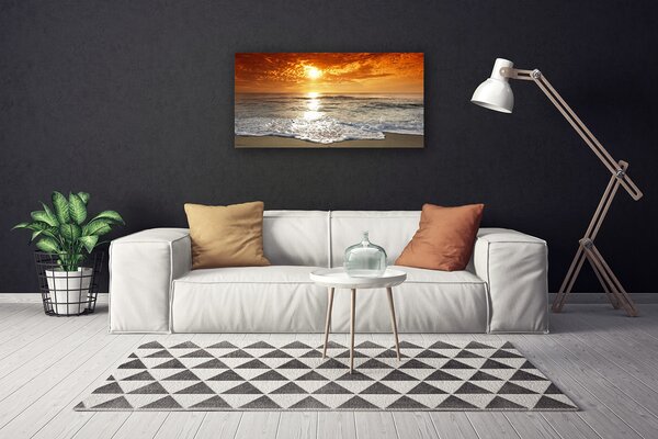 Quadro su tela Mare, sole, paesaggio 100x50 cm