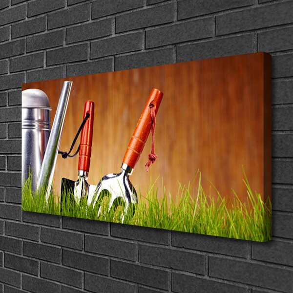 Quadro su tela Strumenti per la natura dell'erba 100x50 cm
