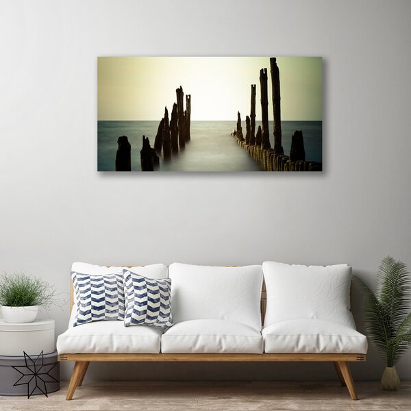 Quadro su tela Mare, sole, paesaggio 100x50 cm