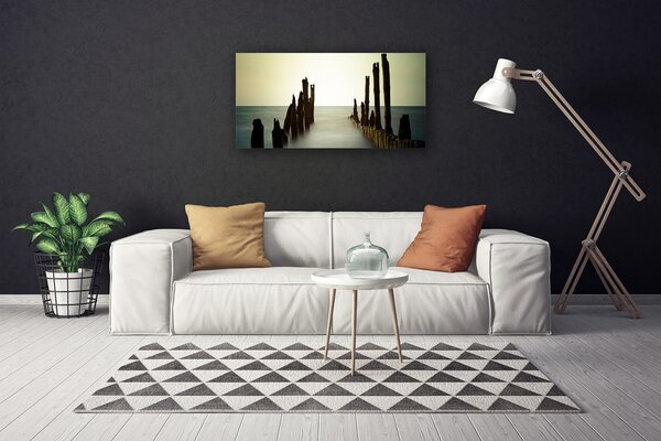 Quadro su tela Mare, sole, paesaggio 100x50 cm