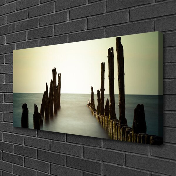 Quadro su tela Mare, sole, paesaggio 100x50 cm