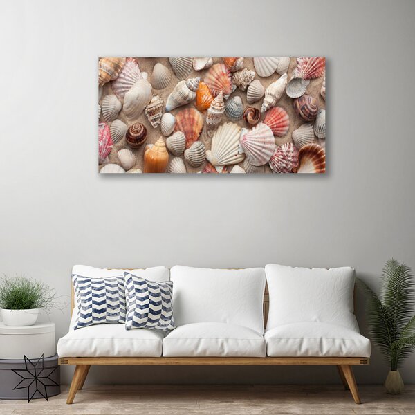 Quadro su tela Arte della sabbia dei crostacei 100x50 cm