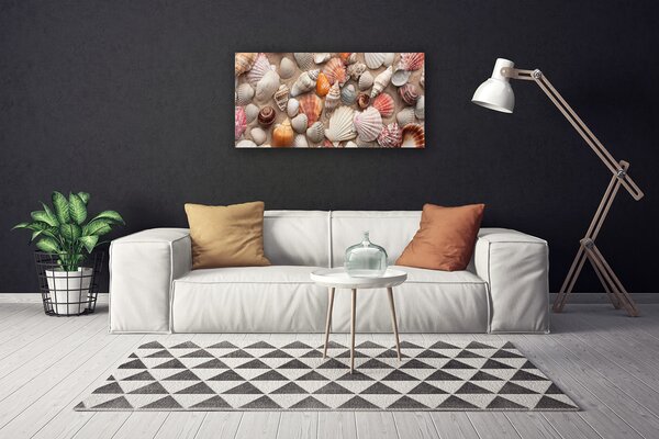 Quadro su tela Arte della sabbia dei crostacei 100x50 cm