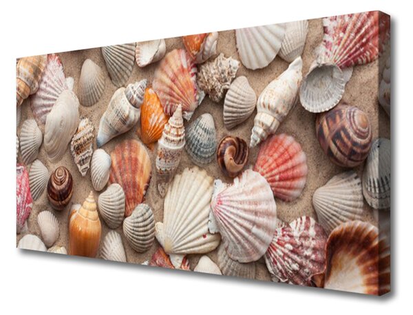 Quadro su tela Arte della sabbia dei crostacei 100x50 cm