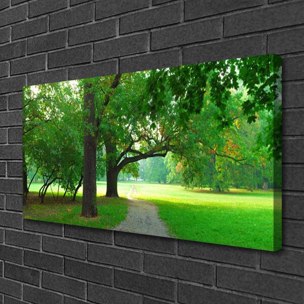 Quadro su tela Percorso dell'albero della natura 100x50 cm