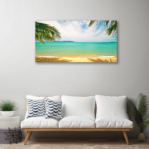 Quadro su tela Paesaggio della spiaggia del mare 100x50 cm