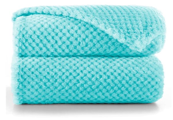 Copriletto Henry in microfibra turchese, 150 x 70 cm - DecoKing