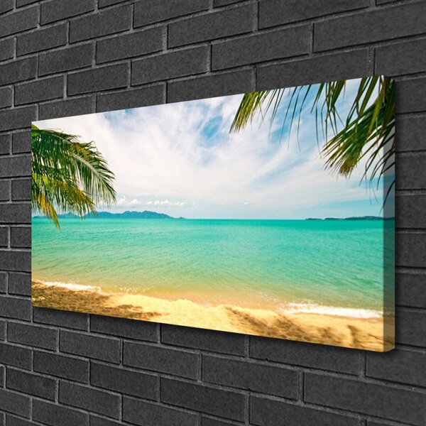 Quadro su tela Paesaggio della spiaggia del mare 100x50 cm
