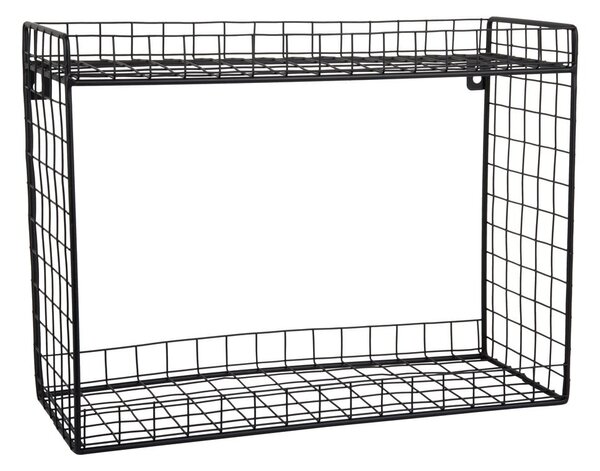 Mensola nera in acciaio con ripiani multipli 40 cm Reja – PT LIVING