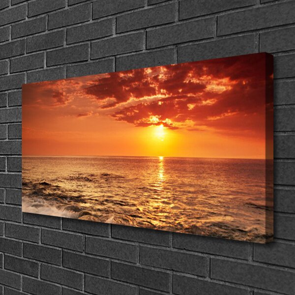 Quadro su tela Mare, sole, paesaggio 100x50 cm