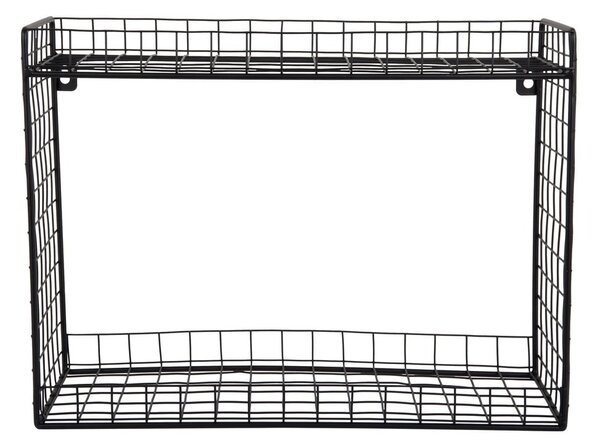 Mensola nera in acciaio con ripiani multipli 40 cm Reja – PT LIVING