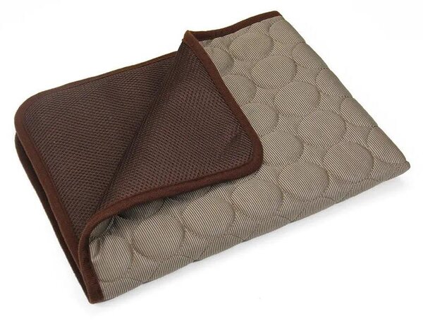 Tappetino refrigerante per animali domestici, lavabile, design estivo confortevole, marrone, XL 100x70 cm