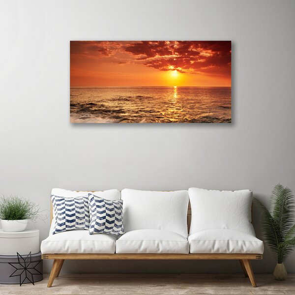 Quadro su tela Mare, sole, paesaggio 100x50 cm
