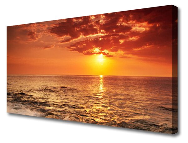 Quadro su tela Mare, sole, paesaggio 100x50 cm