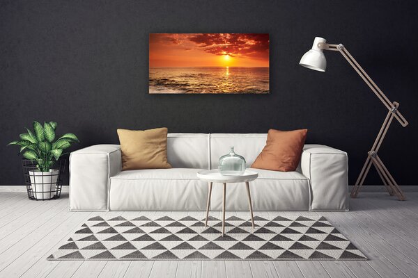 Quadro su tela Mare, sole, paesaggio 100x50 cm