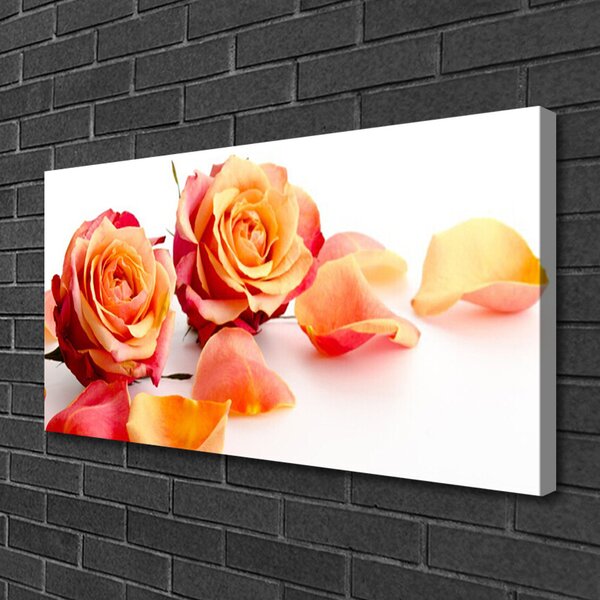 Quadro su tela Rose, fiori, piante 100x50 cm