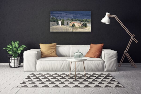 Quadro su tela Paesaggio degli alberi del prato 100x50 cm