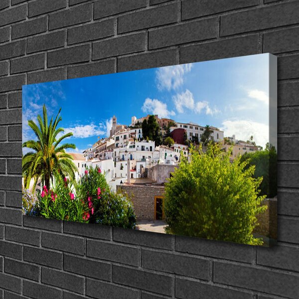 Quadro su tela Paesaggio della città di Palma 100x50 cm