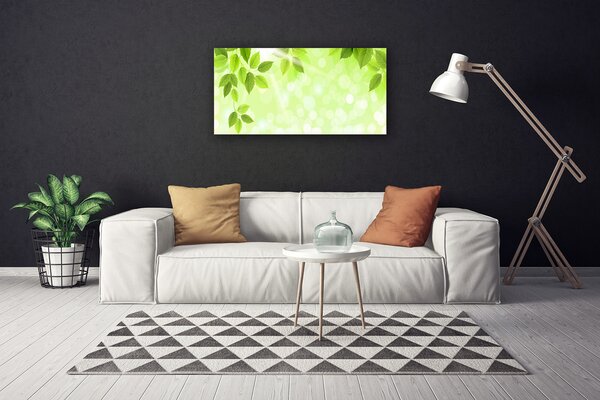 Stampa quadro su tela Foglie di piante naturali 100x50 cm