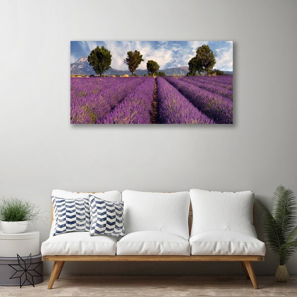 Quadro su tela Prato degli alberi della natura 100x50 cm