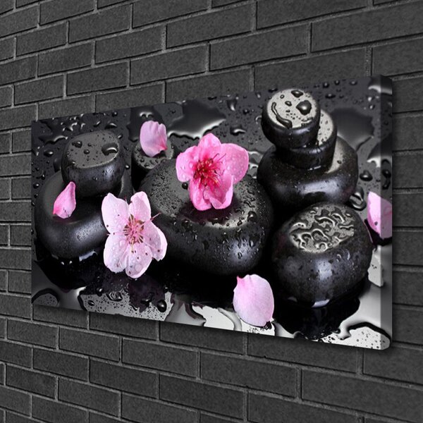 Quadro su tela Pietre di fiori Art 100x50 cm