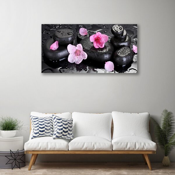Quadro su tela Pietre di fiori Art 100x50 cm