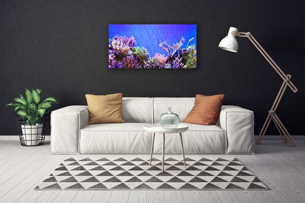 Quadro stampa su tela Natura della barriera corallina 100x50 cm