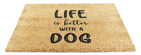 Zerbino in fibre di cocco 40x60 cm Life Is Better With a Dog – Artsy Doormats
