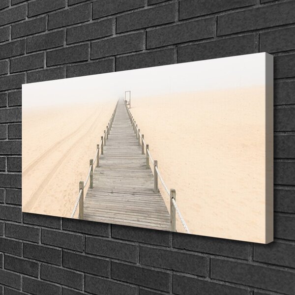 Quadro su tela Architettura del ponte di sabbia 100x50 cm