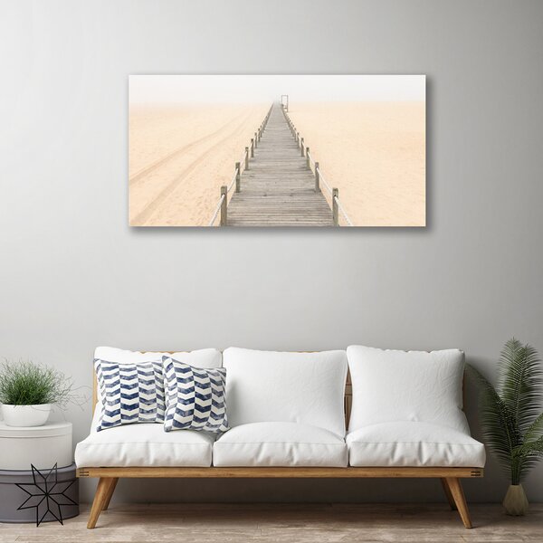 Quadro su tela Architettura del ponte di sabbia 100x50 cm