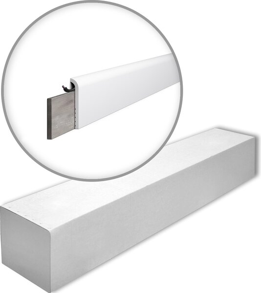 NMC CF1-box WALLSTYL Noel Marquet 1 cartone con 18 strisce decorative Striscia di copertura Striscia decorativa stile moderno colore bianco | 36 m
