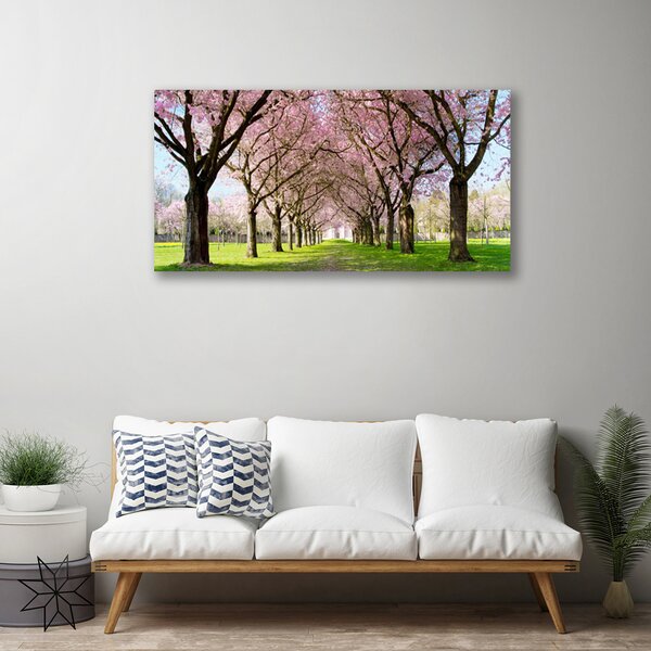 Quadro su tela Percorso dell'albero della natura 100x50 cm