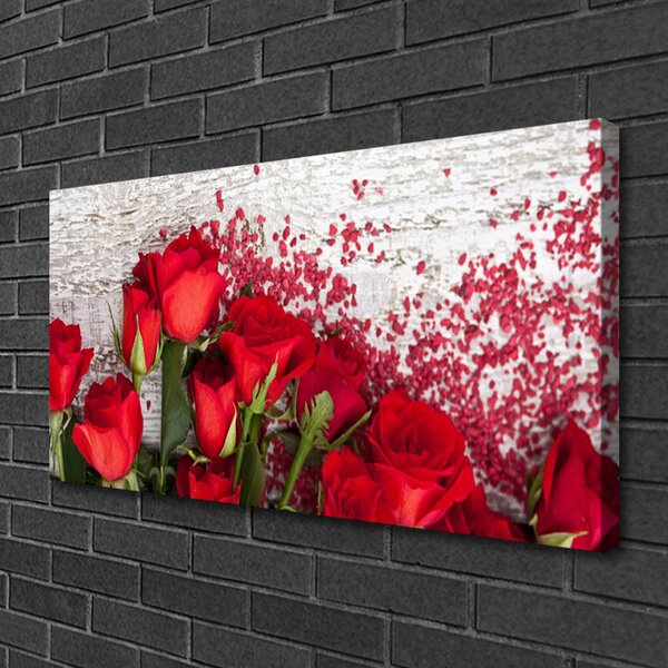 Quadro su tela Rose, fiori, piante 100x50 cm