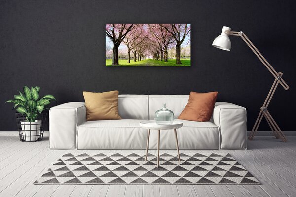 Quadro su tela Percorso dell'albero della natura 100x50 cm