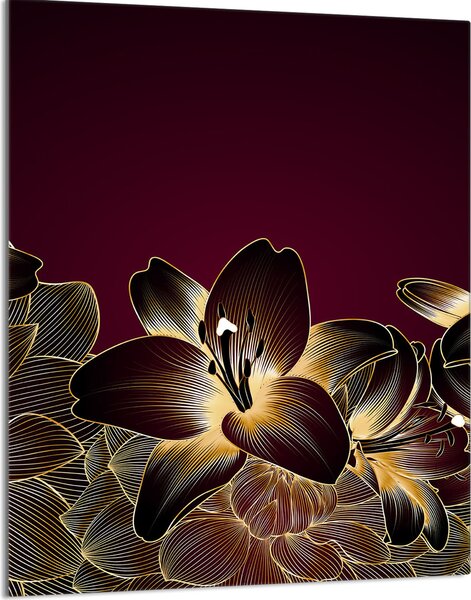 Piastra copri fornelli 40x52 Piastra copri piano cottura in Vetroceramica alzatina in vetro tagliere decorativo, marrone orchidea
