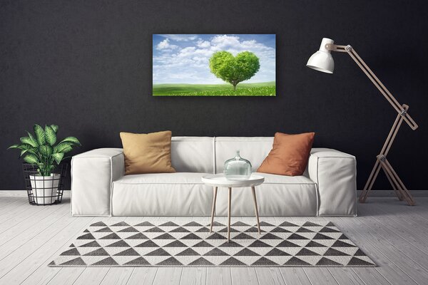 Quadro su tela Albero, cuore, natura 100x50 cm