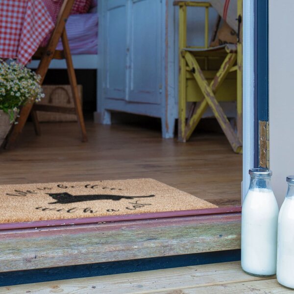 Zerbino in fibre di cocco 40x60 cm Life Is Better With a Cat – Artsy Doormats