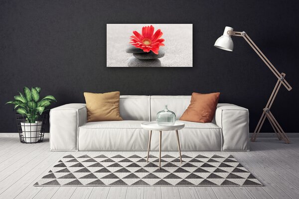 Quadro su tela Fiore di gerbera 100x50 cm