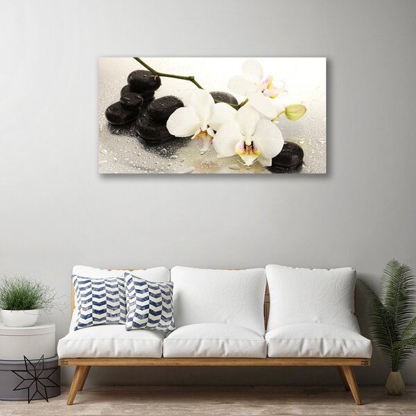 Quadro su tela Bellissimo fiore di orchidea 100x50 cm
