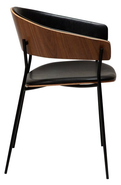Sedia da pranzo nera/colore naturale scuro con braccioli Crib – DAN-FORM Denmark
