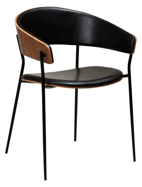 Sedia da pranzo nera/colore naturale scuro con braccioli Crib – DAN-FORM Denmark