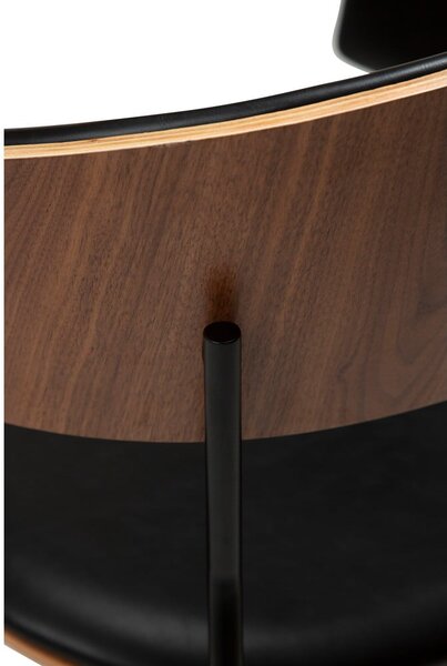 Sedia da pranzo nera/colore naturale scuro con braccioli Crib – DAN-FORM Denmark