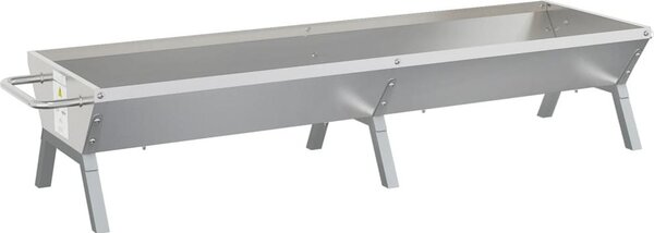 VidaXL Grill argento 158x42x31 cm acciaio inox