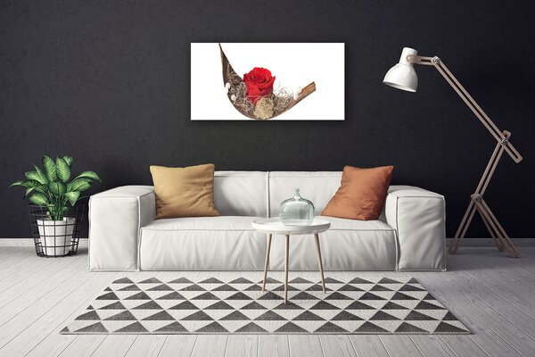 Quadro su tela Natura della pianta del fiore della rosa 100x50 cm