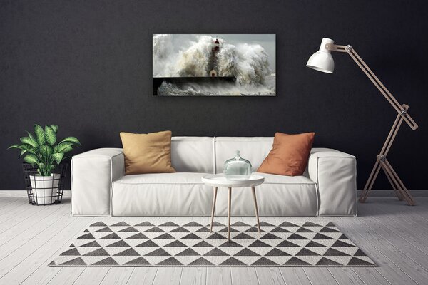Quadro su tela Paesaggio del faro 100x50 cm