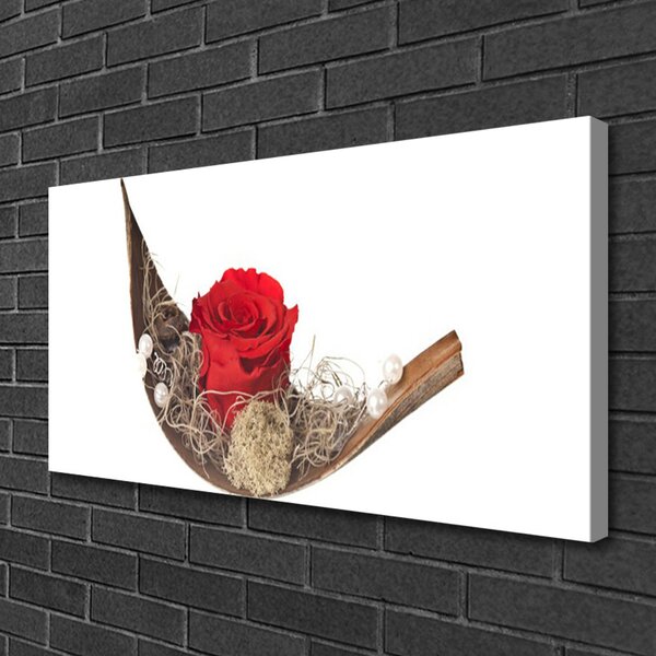 Quadro su tela Natura della pianta del fiore della rosa 100x50 cm